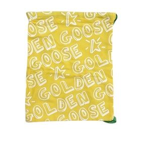 Golden Goose Yellow Drawstring Bag 12”x10”
